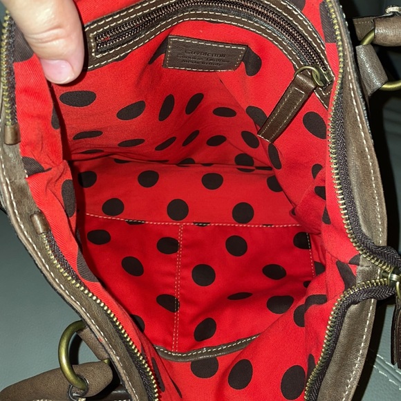 CAVALCANTI ITALY LEATHER BROWN CROSSBODY PURSE. - Picture 8 of 9